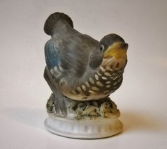 Lefton China Blue Bird Figurine Hand Painted Porcelain Collectible Statue - £11.88 GBP