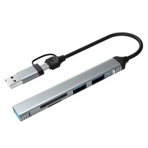 COTECI 16024 5-in-1 Dual Interface Docking Station USB-C Type-A Hub USB3... - $7.14