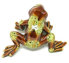 Golden Pond Collection Brown and Green Baby Frog Figurine (A) - £27.97 GBP
