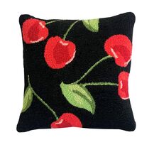 Cherry Toss Black Rug/Doormat/Pillow - $59.00