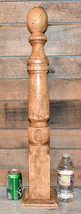 Vintage Turned Wood Finial 31&quot; Decorative Finial Column Post Painted Glazed Wood - £79.89 GBP
