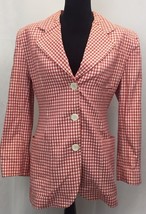 Perry Ellis Portfolio Red And White Blazer Size 8 - $23.35