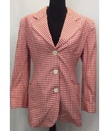 Perry Ellis Portfolio Red And White Blazer Size 8 - $32.84 CAD