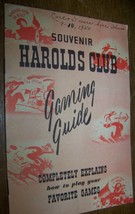 1950 HAROLDS CLUB GAMBLING GAMING GUIDE BOOK FAVORITE GAMES - £4.69 GBP