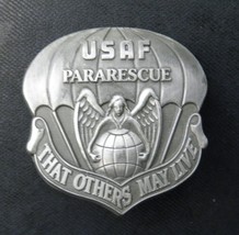 PARATROOPER USAF AIR FORCE PARARESCUE LAPEL PIN BADGE 1.5 INCHES PEWTER - $7.94