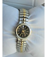 VTG Sergio Valente F-EBJGD 5/8&quot; Dial Watch Ladies Spring Band Diamond Qu... - $356.04 MXN