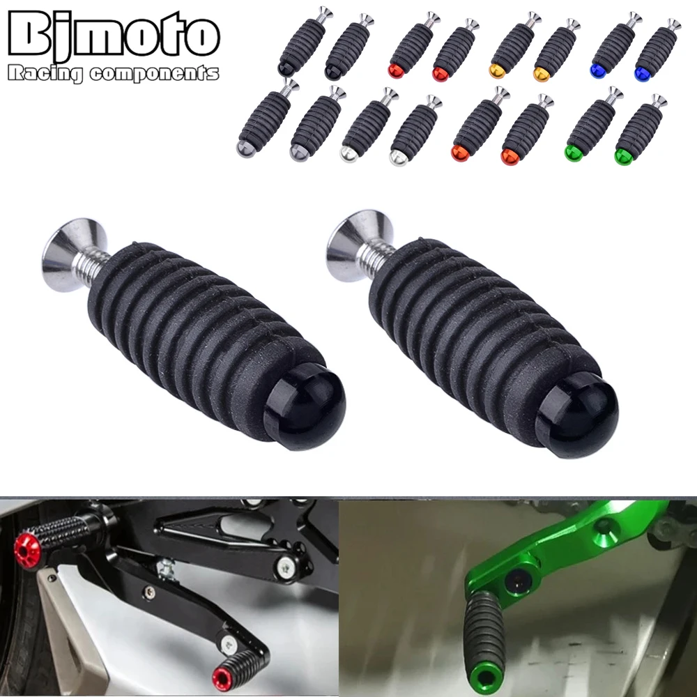BJMOTO Motorcycle Gear Shift Brake Lever Toe Pegs Toepegs Pedals M6 6mm ... - $13.88