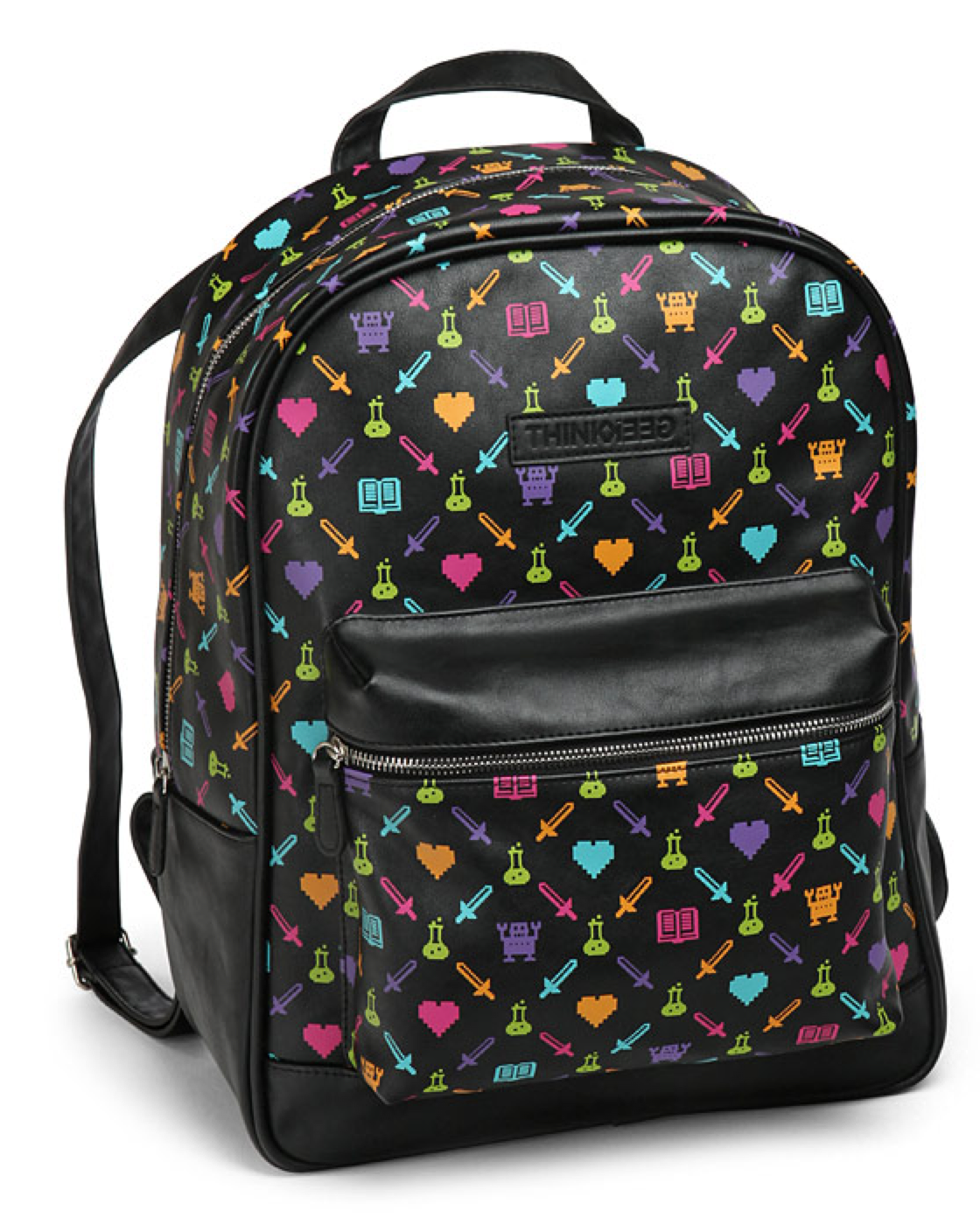 The Cache Backpack by Pixel Thinkgeek Exclusive (Black) Pixel Art Gamer ... - $34.33