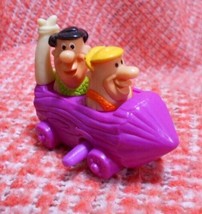 Lot of 2: Fred Flintstone and Barney Rubble Car, Vintage Burger King Toy - £11.72 GBP
