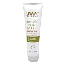 Raw Sugar Hand Wash Soap Sensitive Skin Green Tea Cucumber Aloe Vegan &amp; Organic - £7.54 GBP