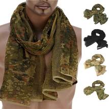 190*90cm Scarf Cotton Military Camouflage Tactical Mesh Scarf Sniper Face Scarf  - £19.73 GBP