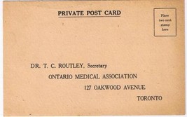 Ontario Postcard ON Medical Association Toronto General Hospital Diabetic Clinic - £2.32 GBP