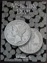 He Harris Mercury Dimes Dime Coin Folder 1916-1945 Album Book 2683 - £7.63 GBP