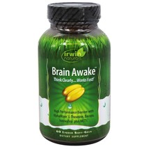 Irwin Naturals Brain Awake, 60 Softgels - $29.49
