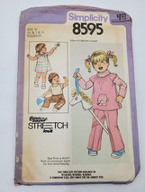 Simplicity 8595 Sewing Pattern Toddler Dress Tunic Top Pants Vtg Cut Siz... - $7.88
