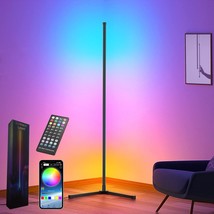 Corner Floor Lamp,60 Smart Rgb Led Corner Lamp With App And Remote Control, Colo - £61.50 GBP