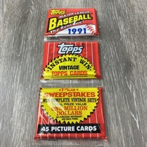 *Unopened/Sealed* Bundle - Topps 91 Baseball Cards 1991 - £11.00 GBP