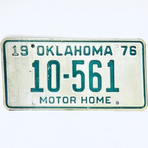 1976 United States Oklahoma Base Motor Home License Plate 10-561 - €11,20 EUR