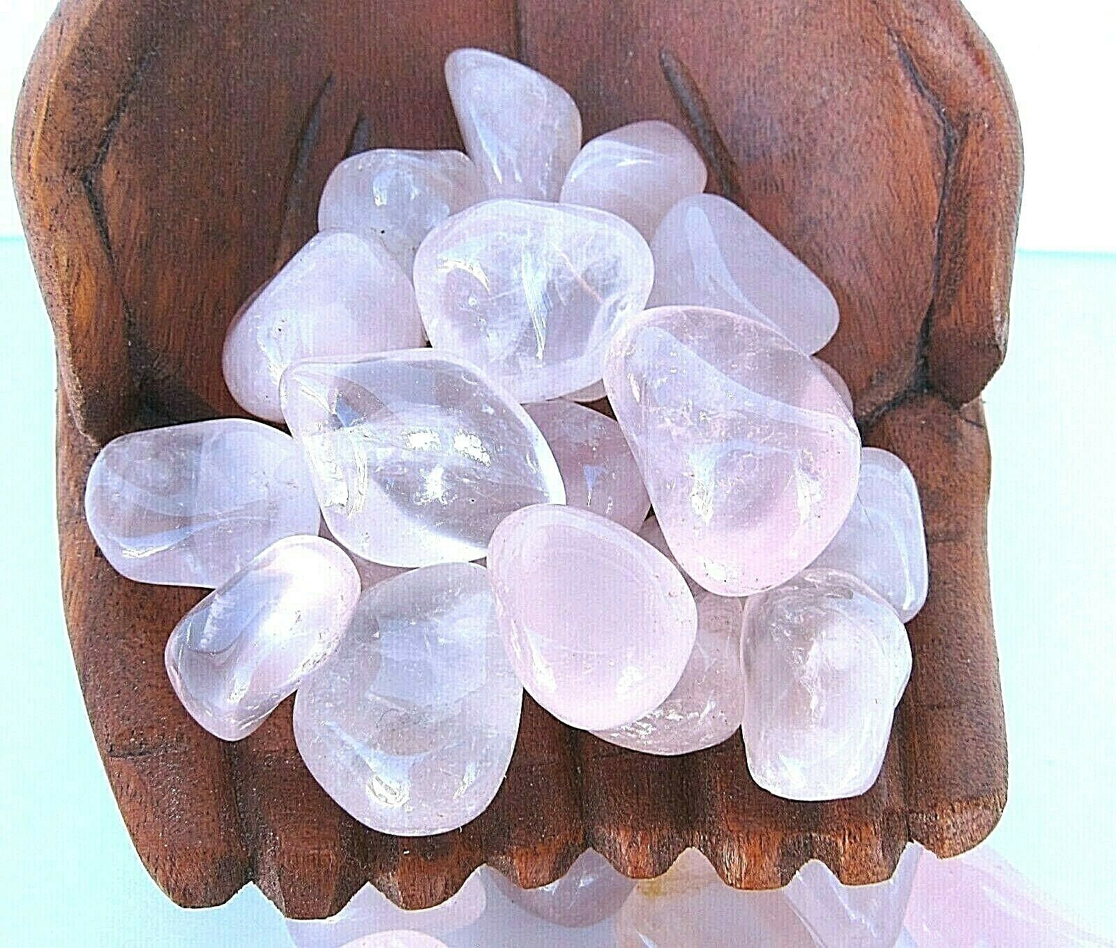 1x Pink Girasol Tumbled Stones 20-25mm Reiki Healing Crystal Heart Chakr... - $1.93