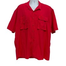 VTG Orvis Fishing Shirt Bone Fish Scrubs Mens XL red Colored MADE IN USA vintage - £21.15 GBP