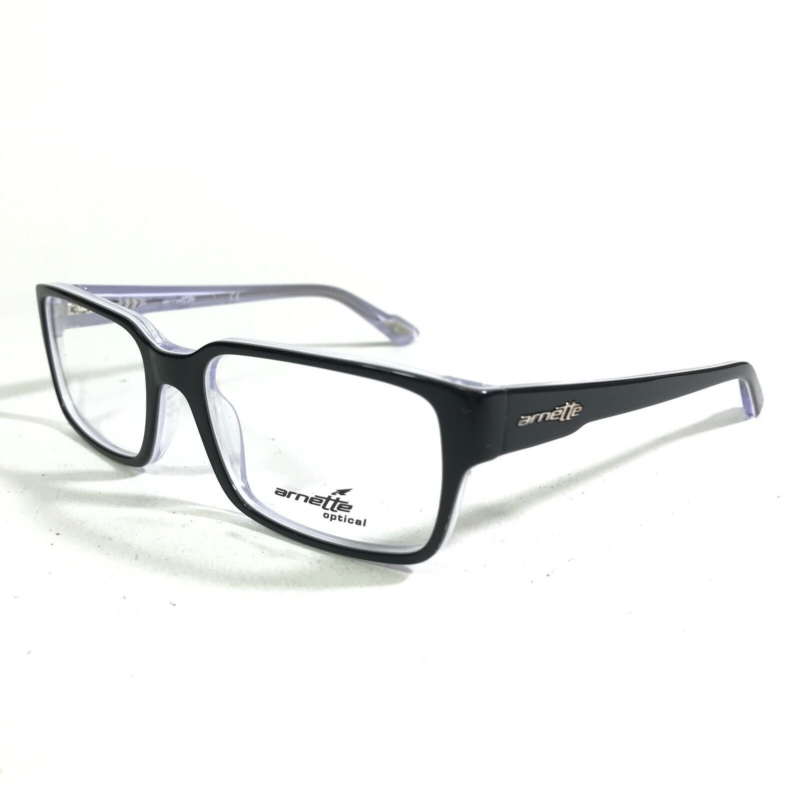 Arnette MOD.7047 1007 Brille Rahmen Schwarz Lila Rechteckig 52-17-135 - $49.48