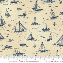 Moda TO THE SEA 16930 16 Pearl Quilt Fabric By The Yard Janet Clare. - £7.77 GBP