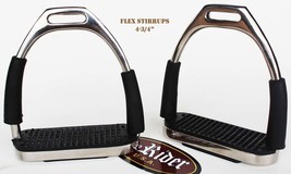 English 4-3/4&quot; Wide Flex Irons Double Jointed Riding Stirrups 51121 - $29.69