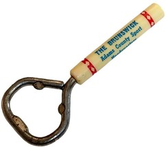 Vtg Advertising Bottle Opener Brunswick Adams Fishing &amp; Hunting Ritzvill... - $20.74