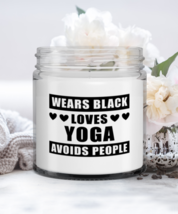 Yoga Candle - Wears Black Loves Sports Avoids People - Funny 9 oz Hand Poured  - £15.95 GBP