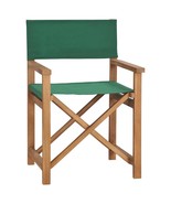 Director&#39;s Chair Solid Teak Wood Green - £70.53 GBP