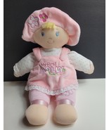 Baby Gund Pink My First Dolly Plush DOLL Polkadot #6047446 Blonde Blue E... - $27.22 CAD