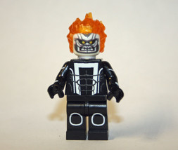 Ghost Rider Robbie Reyes Flat Silver Head Comic Building Minifigure Bricks US - £5.61 GBP