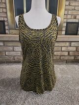 Dots Vtg Y2K Animal Print Crochet Back Tank Top Womans Sz Medium Jersey ... - $24.75