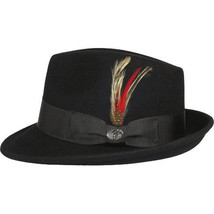 Men BENTLY HEADWEAR Hat Australian Wool Pinch Front Fedora Hudson HU420 ... - £39.66 GBP