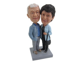 Custom Bobblehead Cute Elder Couple Posing For Picture On Their Vacation Trip -  - £121.47 GBP