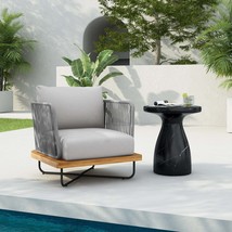 Lucca Acacia Wood Outdoor Chair, Grey - $1,416.99