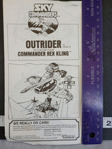 Sky Commanders Commander Rex Kling Outrider Vehicle Instruction Manual Only - $6.79