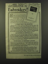 1913 The Housewife Magazine Ad - Are you interested in Embroidery? - £14.52 GBP