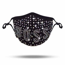 New Black Boss Rhinestone Mask - £7.89 GBP