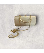 Evening Hard-Body Gold Clutch Purse W/ Chain And Handles ~New~ - £13.41 GBP