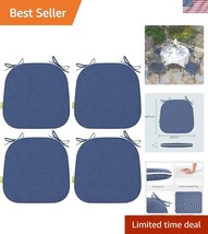 Fade-Resistant Outdoor Chair Pads - Set of 4 Navy Textured for All Seasons - $1,681.19 MXN