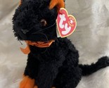 Ty Beanie Babies FRAIDY the Black &amp; Orange Halloween Cat 2001 w Tag Kitt... - £12.38 GBP