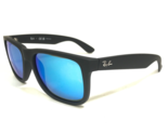 Ray-Ban Sunglasses RB4165 JUSTIN 622/55 Matte Black Frames Flash Blue Le... - £82.54 GBP