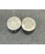 Clemson Tigers Earrings Sterling Silver Paw Print Logo Football Basketba... - £37.44 GBP