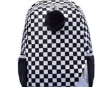 More Than Magic 16.5&quot; Black/White Checkered Ska Kids School bag Backpack... - £7.88 GBP