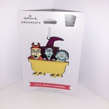 Hallmark 2022 Nightmare Before Christmas Metal Ornament LOCK, SHOCK &amp; BARREL NEW - £5.52 GBP