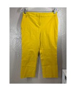 Alfani Women Petite Crop Pants Mustard Tummy Control Straight Leg Stretc... - $27.96 CAD