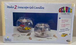 Vintage New Yaley Seascape Gel Candles Kit.  Fish Bowl / Ocean View.  Makes 2 - £20.36 GBP