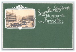 Applied Photo Greetings Brussels Belgium Bruxelles UNP Embossed DB Postcard I20 - £8.10 GBP