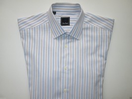 David Donahue Stripes Spread Texture Men’s Dress Shirt 16.25 | 35 MSRP $135  - £23.39 GBP